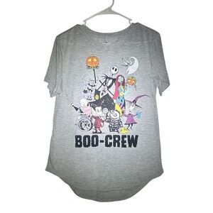 Disney Nightmare Before Christmas Boo-Crew Gray Short Sleeve Tee